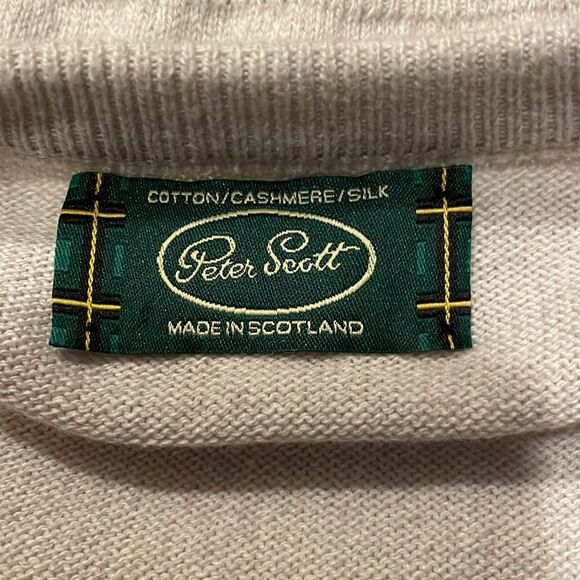 Peter Scott Cashmere Blend Pull Over V Neck Lightweight Sweater Men’s Size 48 - Picture 5 of 10